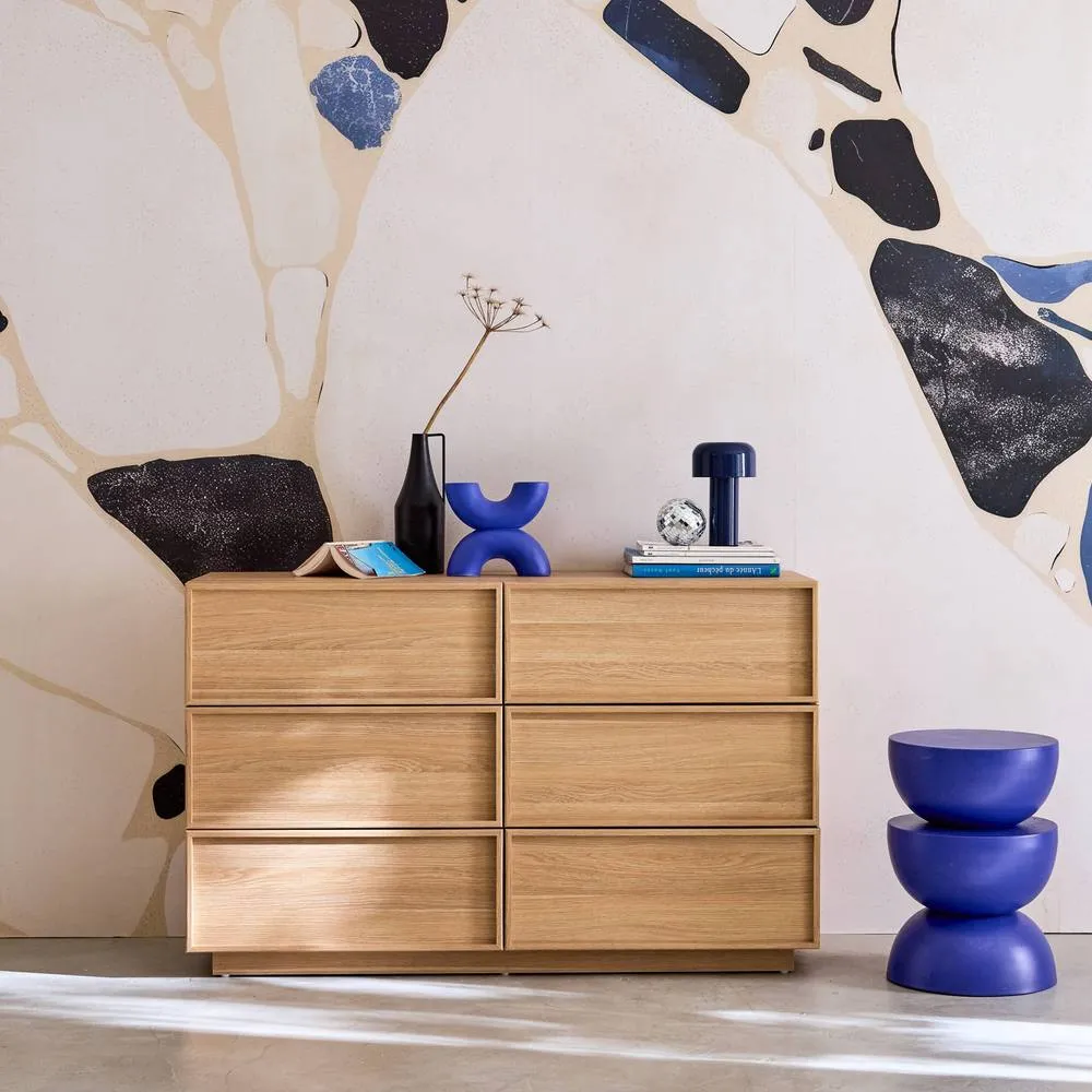 sweeek Chest of 6 drawers wood effect in Beige 3
