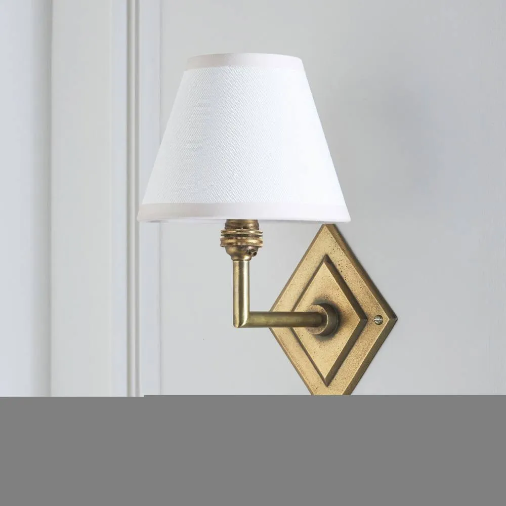 Netlighting Diamond Angle & Ivy 16cm Wall Lamp Antique Brass Vintage White in Gold 5