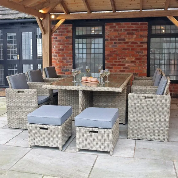 Wentworth 10 Seater Outdoor Cube Dining Set 2
