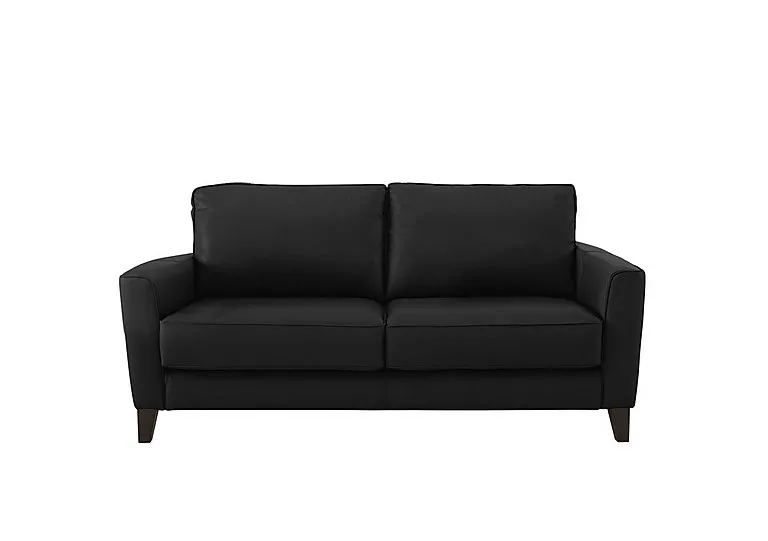 Brondby 2 Seater Leather Sofa - Classic Black