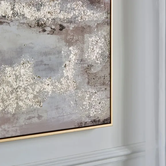 Gold Abstract Framed Canvas 2