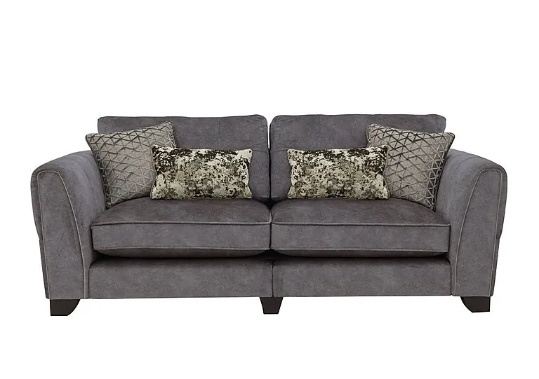 Mariah 4 Seater Fabric Classic Back Split Frame Sofa - Dapple Moleskin
