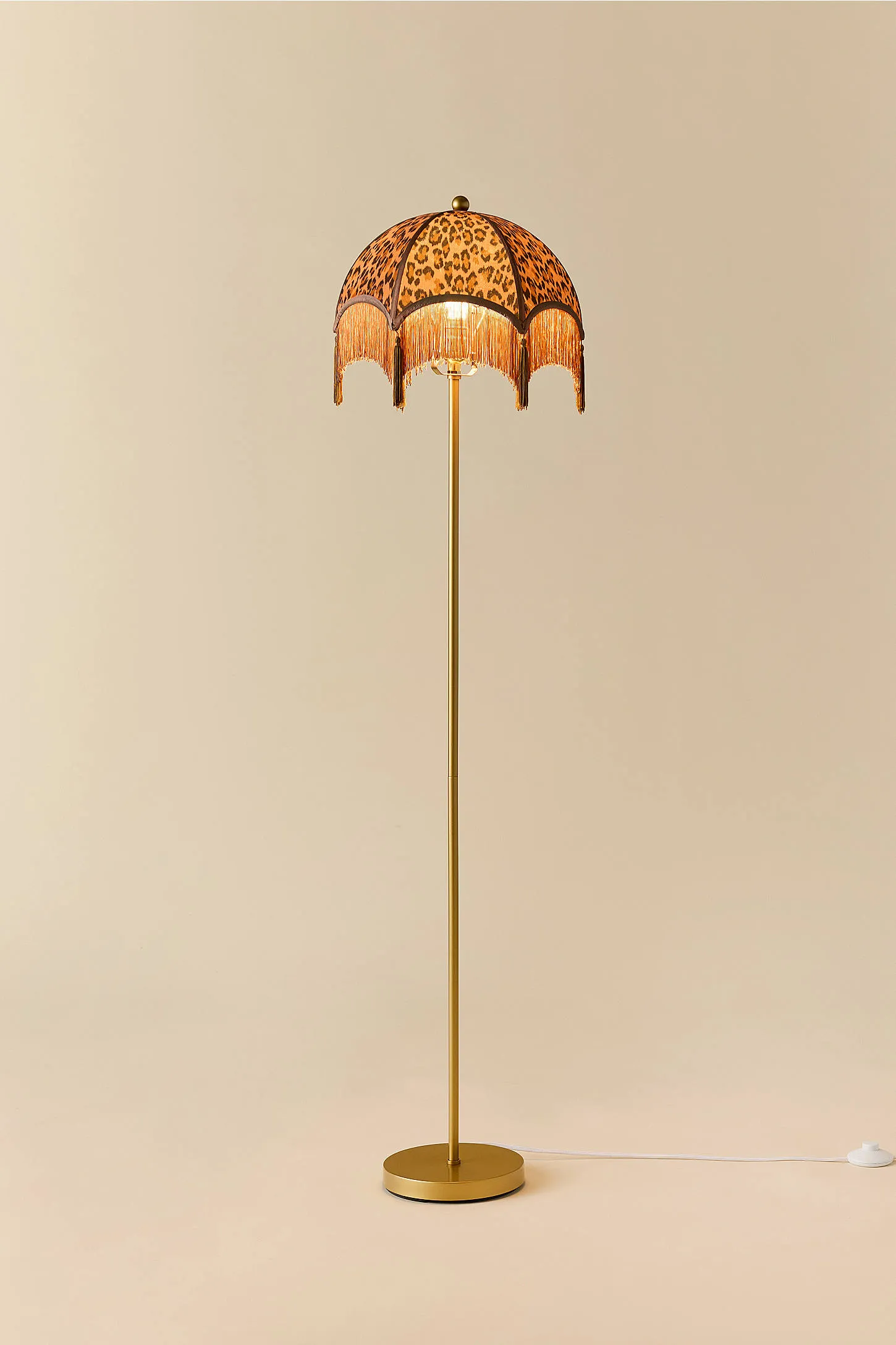 Modern Leopard Print Floor Lamp - Brown 2