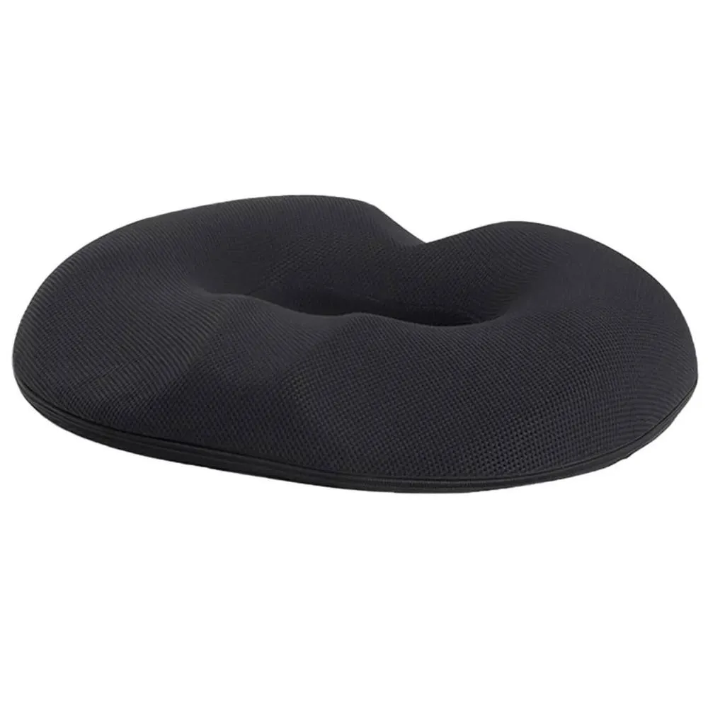 Kelvenix Donut Cushion Pillow Memory Foam Orthopedic Seat in Black