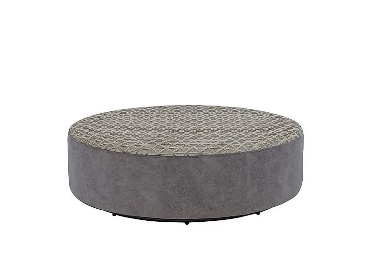 Mariah Fabric Twister Footstool - Dapple Moleskin/Trilogy Mink