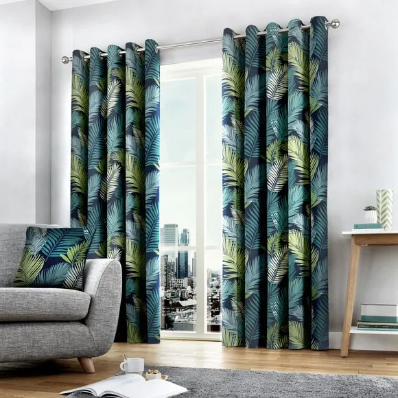Fusion Tropical Eyelet Curtains 2