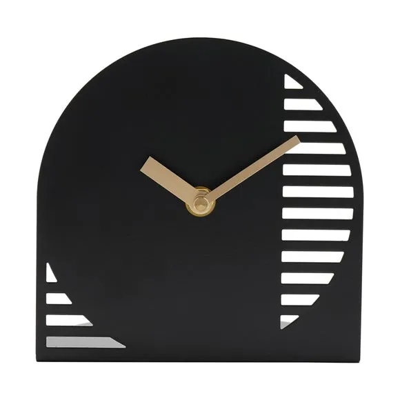 Interval Arched Cut Out Steel Desk Clock 2