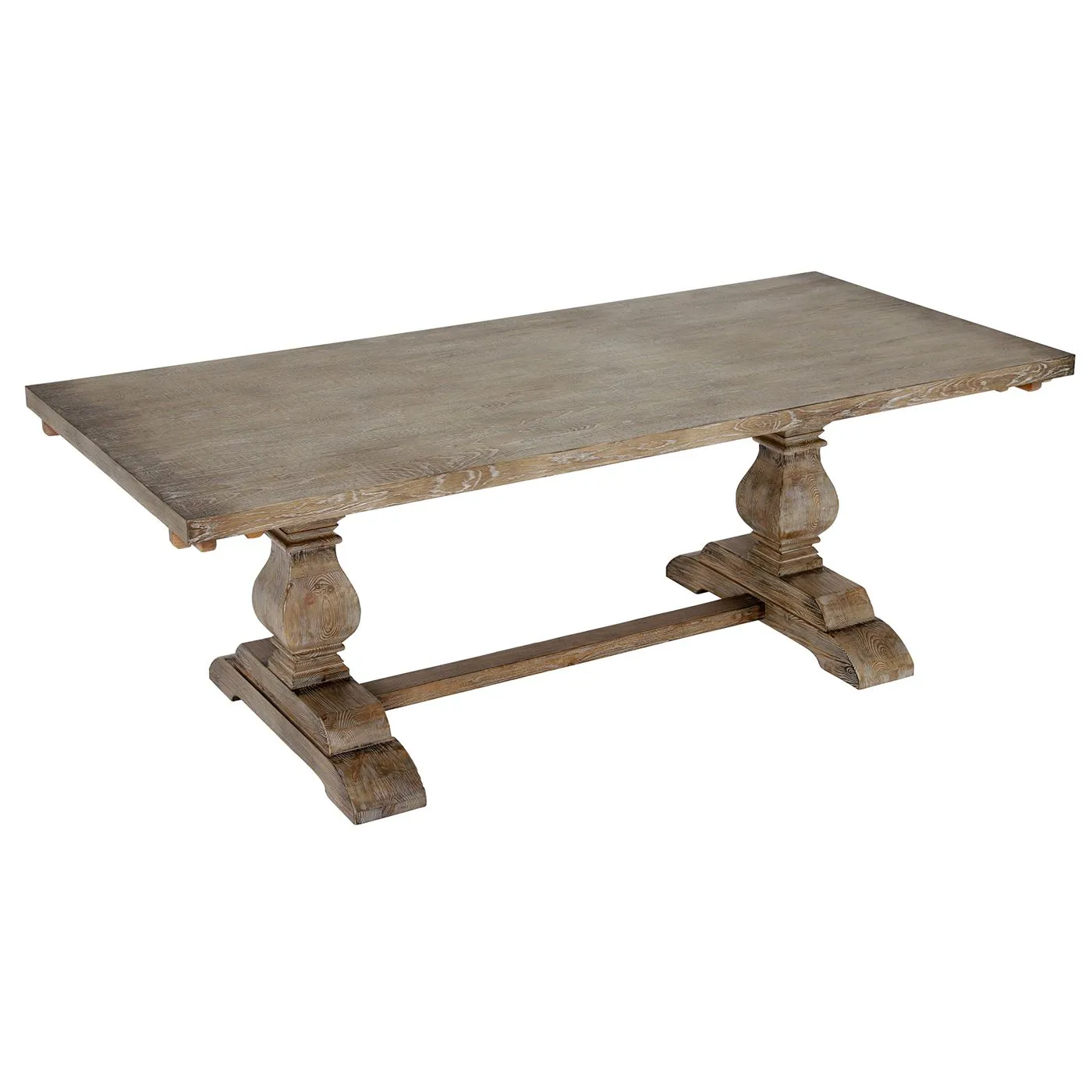 Natural Oak Extending Dining Table - Grey - W220/306 x D100 x H78cm - Barker & Stonehouse