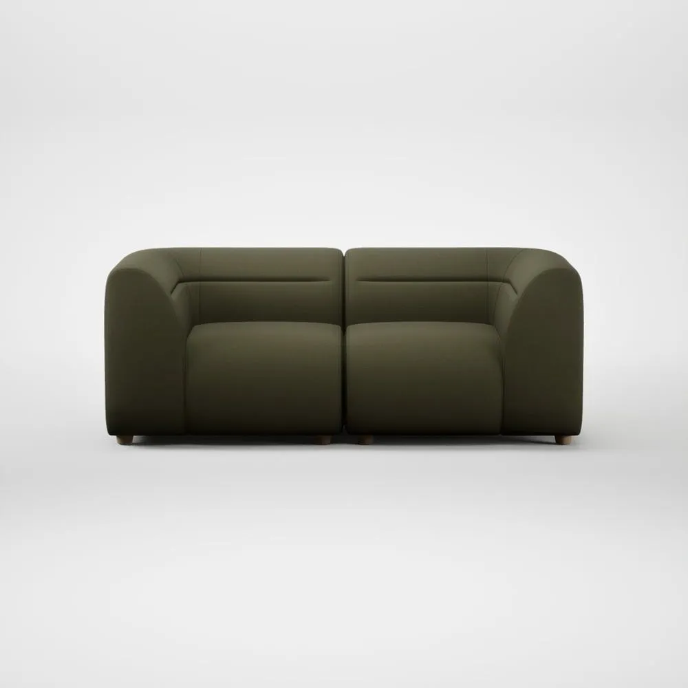 Heal's Lilli 2 Seater Sofa Smart Cotton Linen Myrtle Natural Feet 1