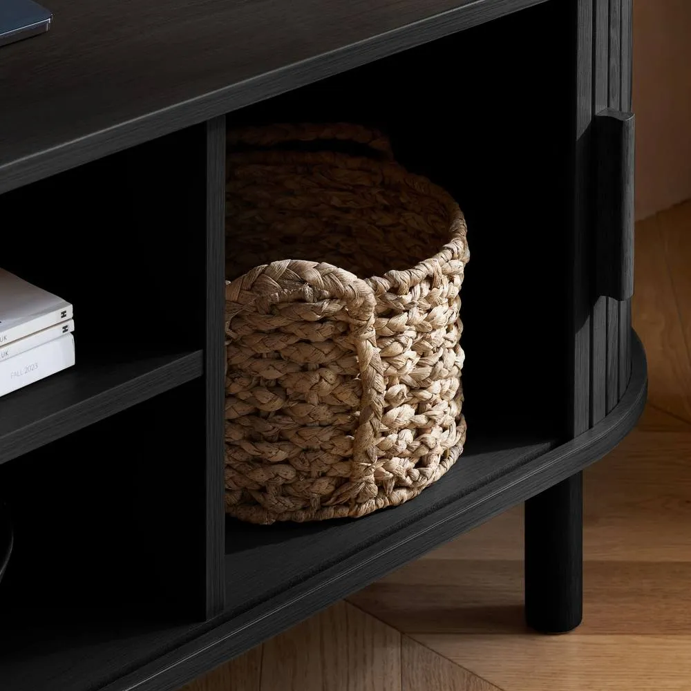 Birlea Axel Fluted Small TV Unit in Black 3