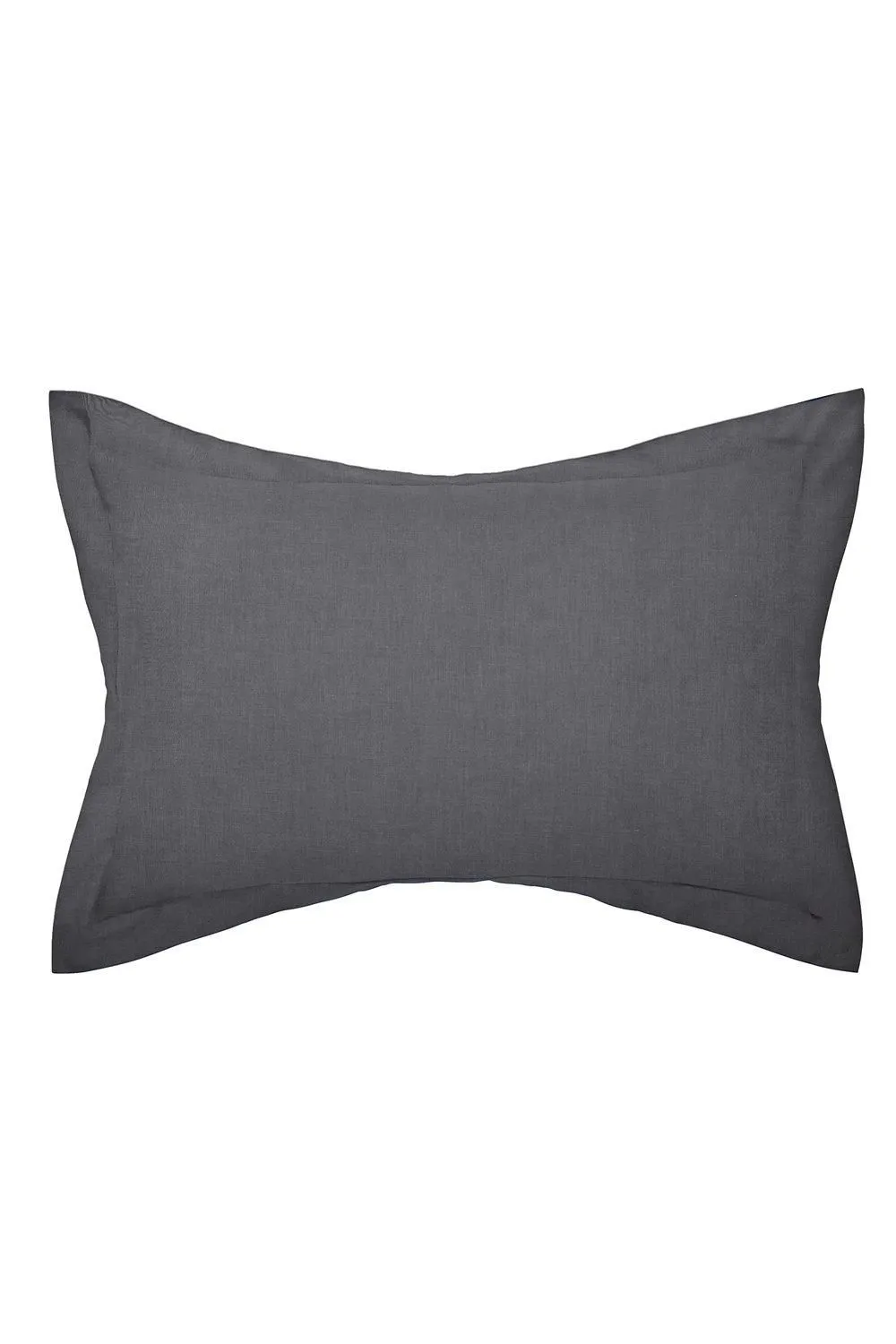 Helena Springfield 'Plain Dye' Polycotton Oxford Pillowcase in Charcoal 1
