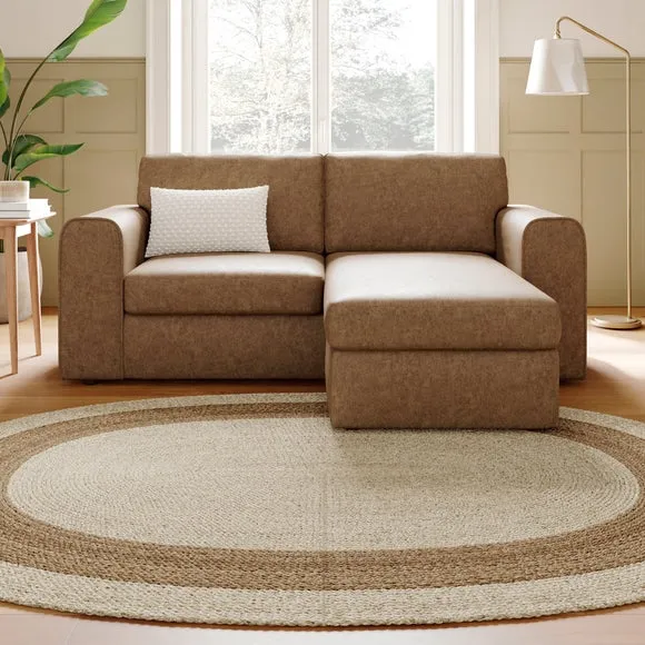 Abel Arizona Faux Leather Reversible Corner Chaise Sofa
