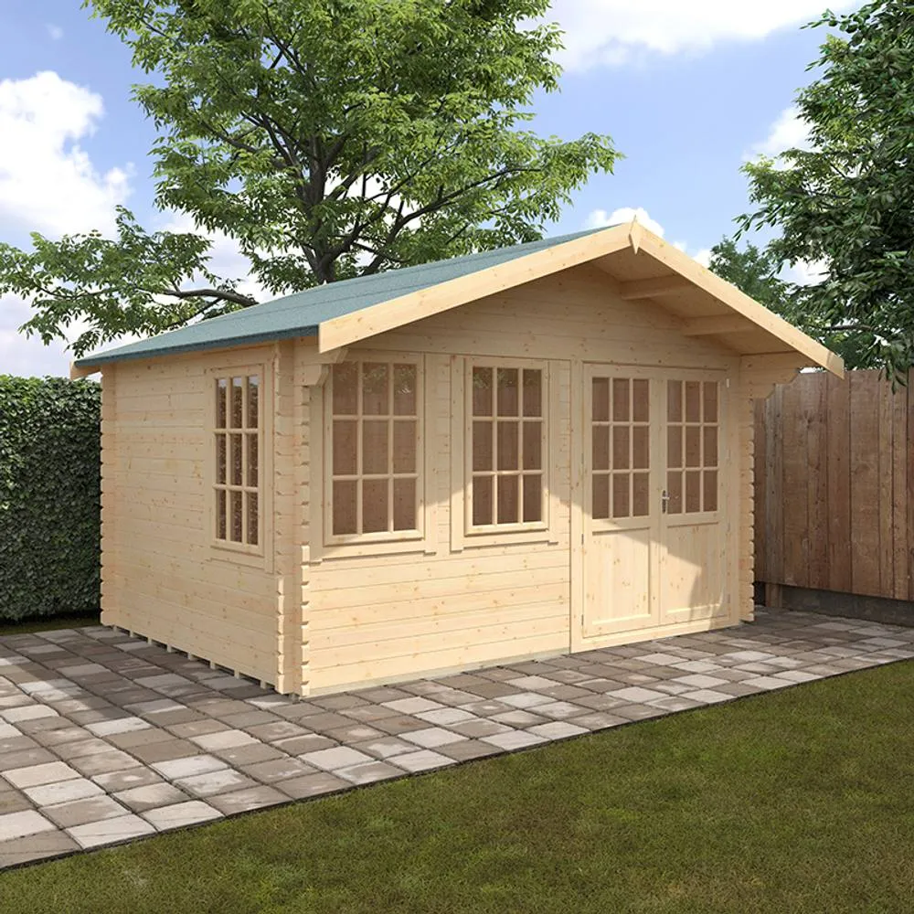Buttercup Farm 10x14 The Forde 44mm Cabin - L295 x W415 x H282.2 cm in Natural 2