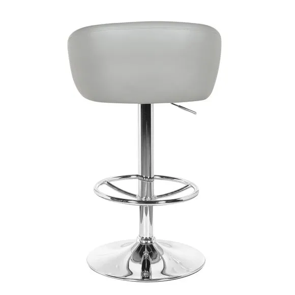 Apollo Adjustable Height Swivel Bar Stool, Faux Leather 4