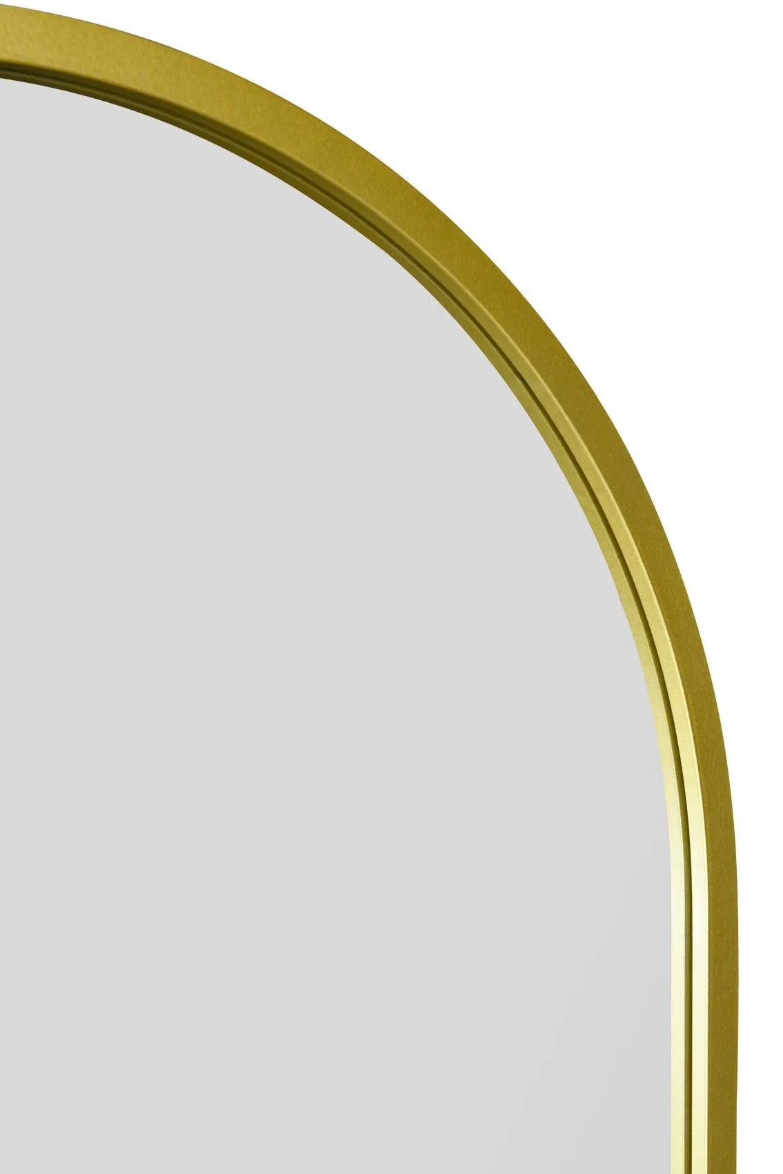 MirrorOutlet Gold Metal Framed Arched Wall Mirror 47" X 23.5" (120CM X 60CM) 5