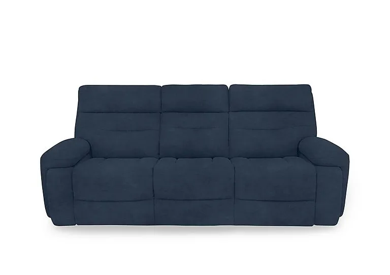 Cinemax Fabric 3 Seater 3 Cushion Sofa - Dark Blue