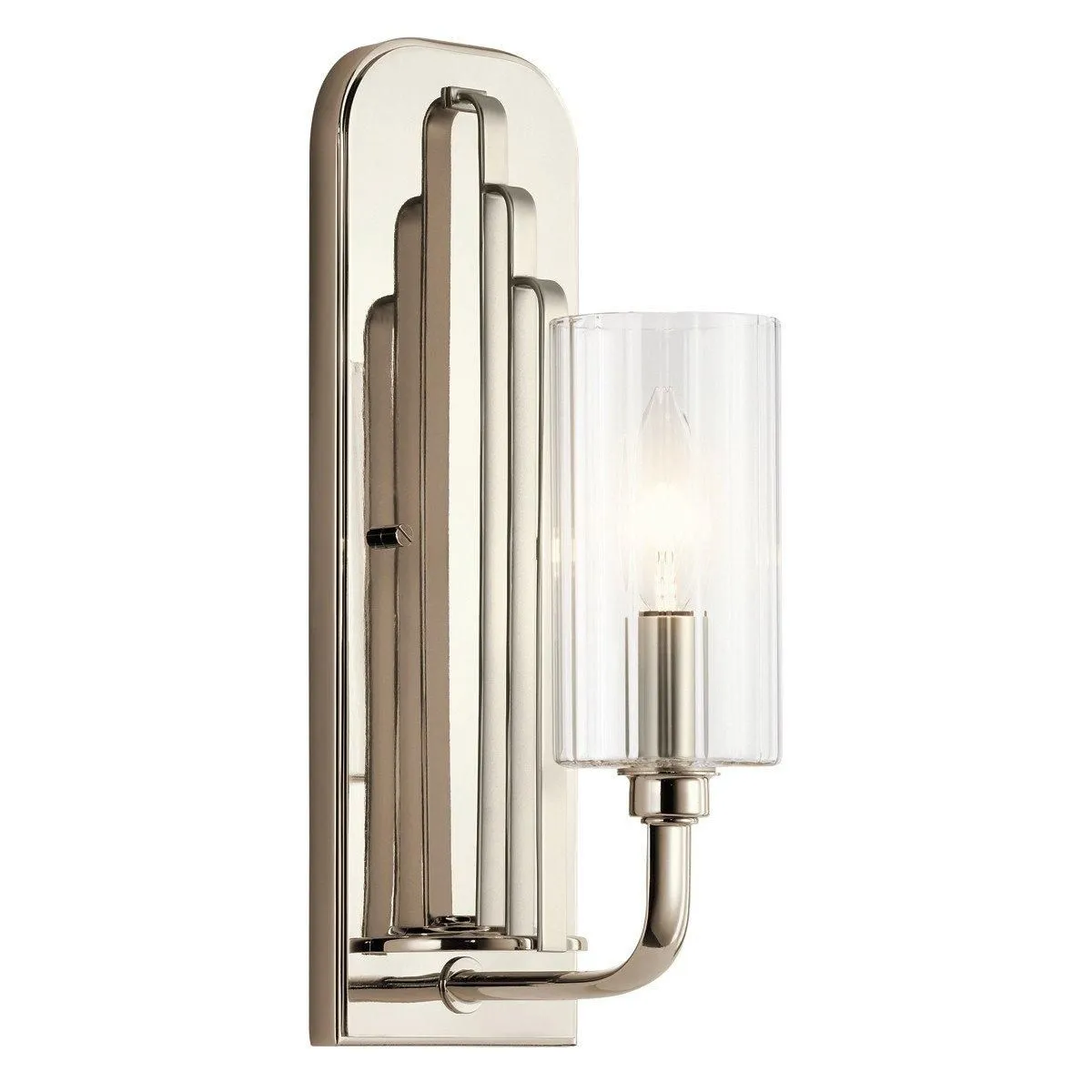 Netlighting Kichler Kimrose Wall Lamp Polished Nickel in Grey