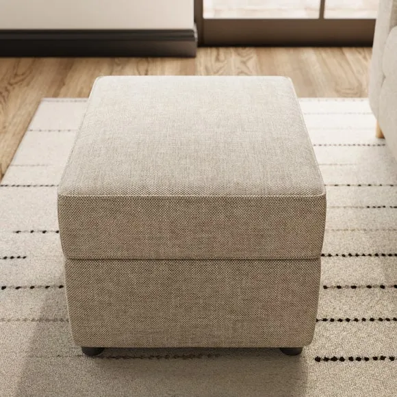 Baxter II Basket Weave Footstool Warm 3