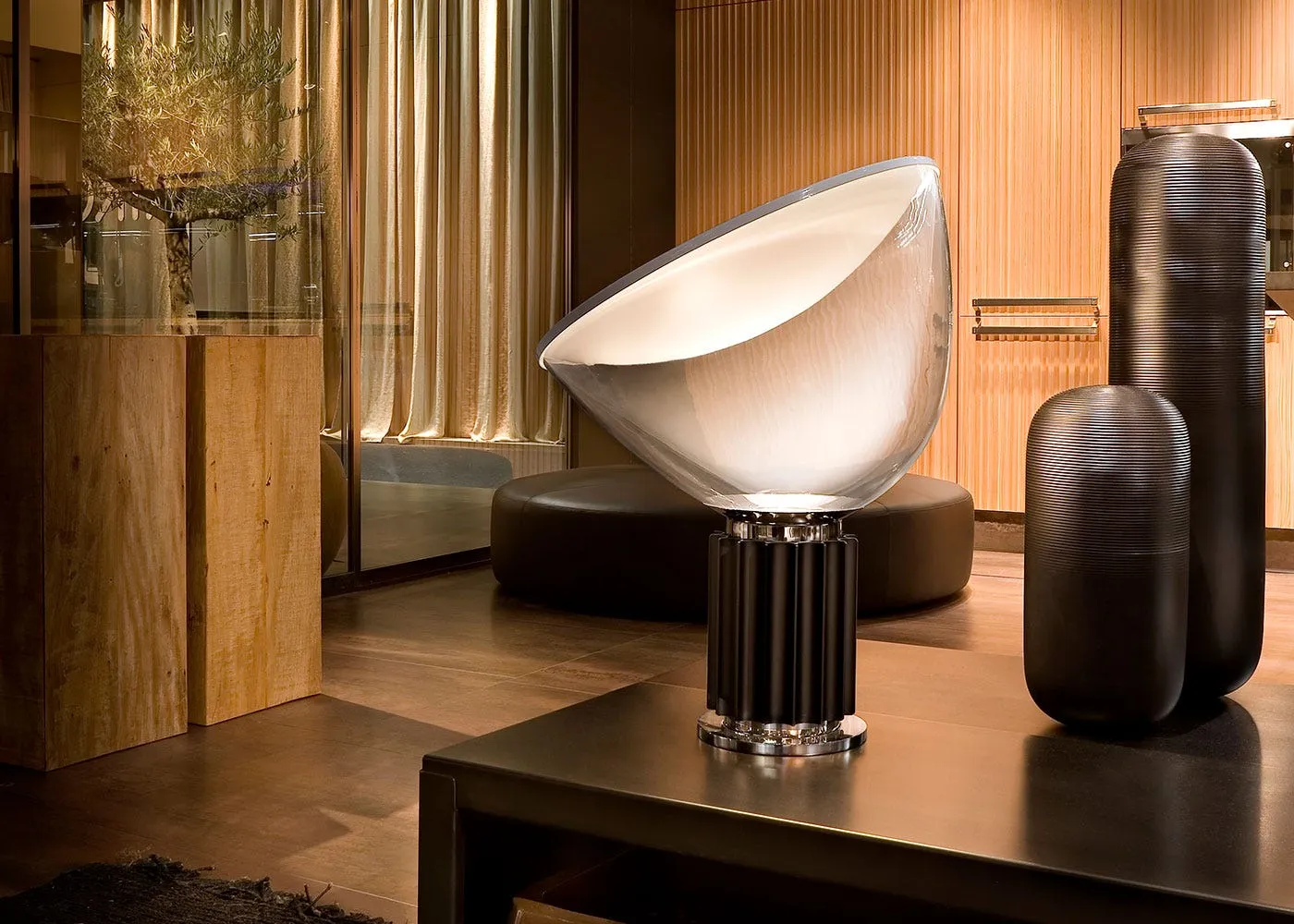 Flos Taccia LED Table Lamp Anodized Bronze Small 3