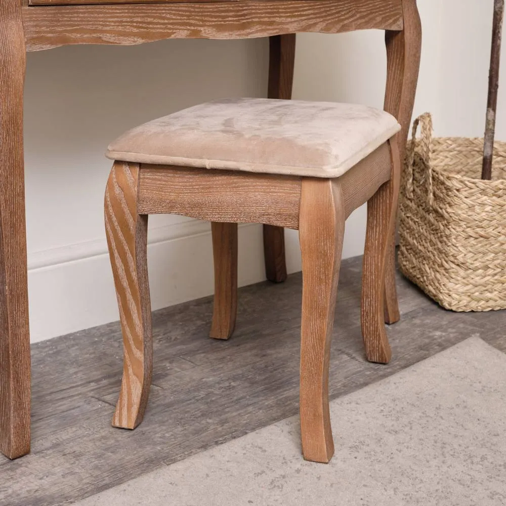 Melody Maison Dark Wood Dressing Table, Mirror & Stool Set - Ashwell Range in Dark Brown 6