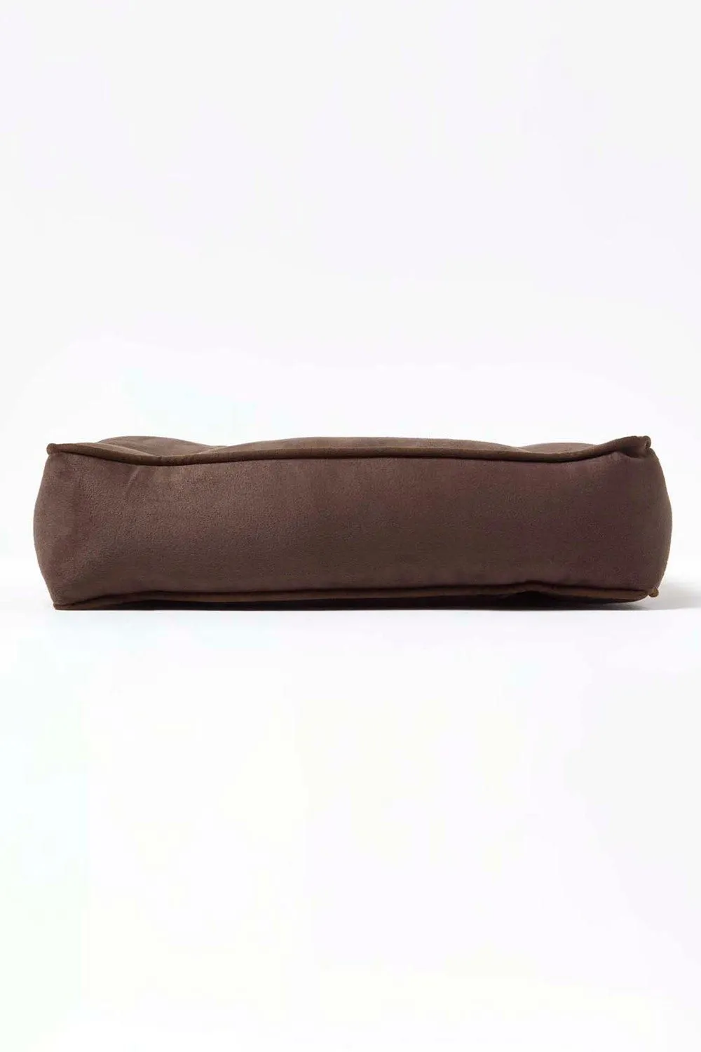 Homescapes Faux Suede Coccyx Cushion with Ties in Brown 5