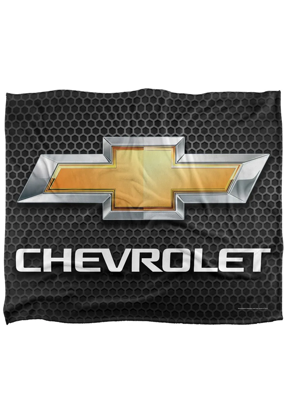 Chevrolet Chevy Chrome Bowtie Silky Touch Super Soft Throw Blanket 152 X 127 cm in White