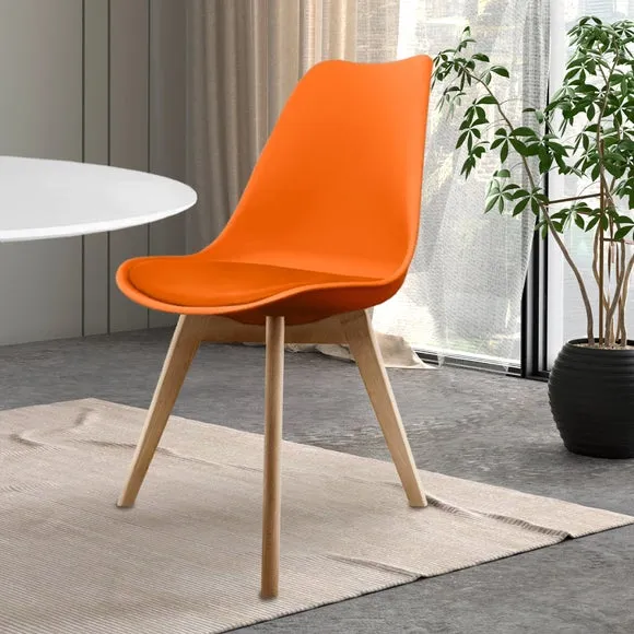 Fusion Living Soho Plastic Dining Chair with Squared Legs 1