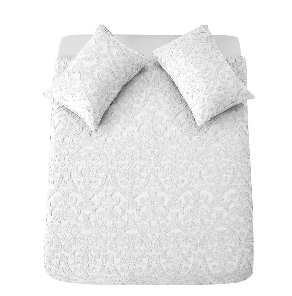 GAVENO CAVAILIA Luxury Elegant Cambi Duvet Cover Set in White 2