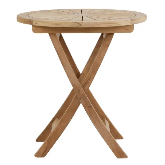 Teak Sundial Top Folding Bistro Table 4