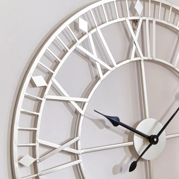 Metallic Metal Skeleton Wall Clock 2