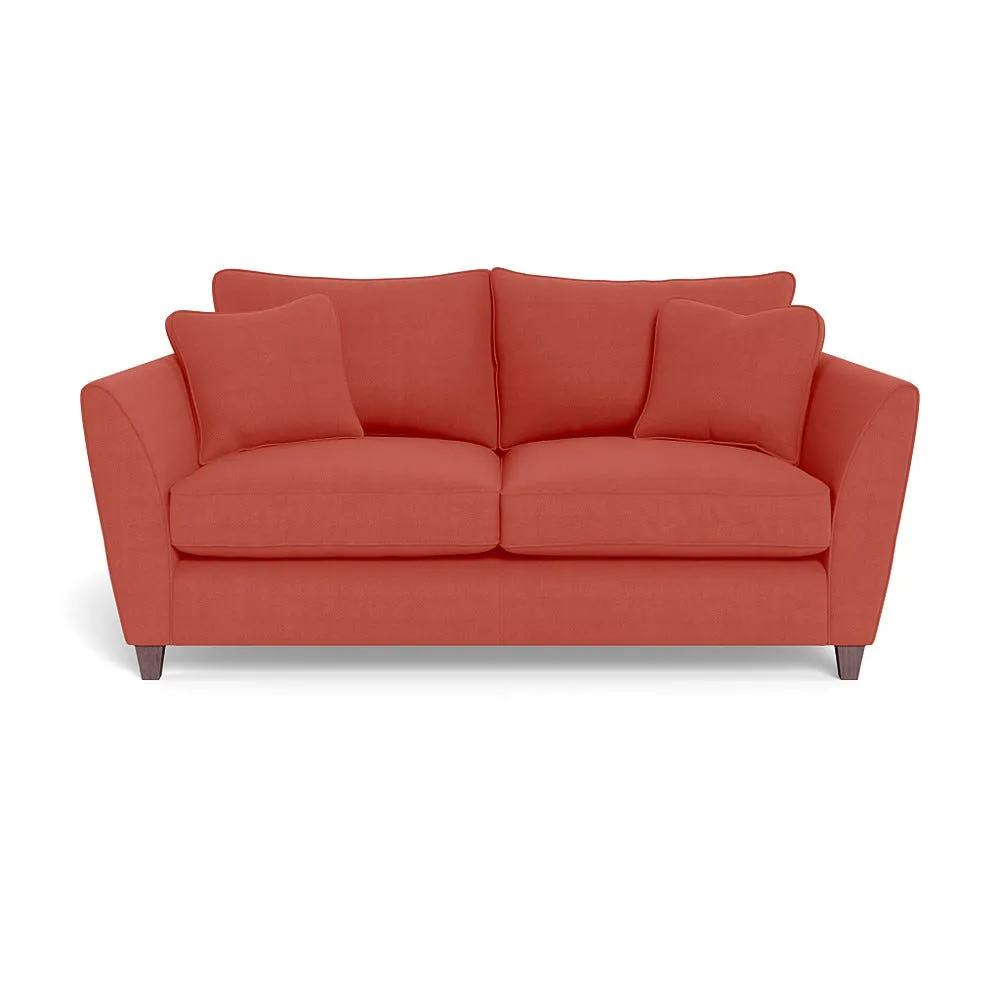Heal's Torino 3 Seater Sofa Linen Grenadine Dark Brown Feet 1