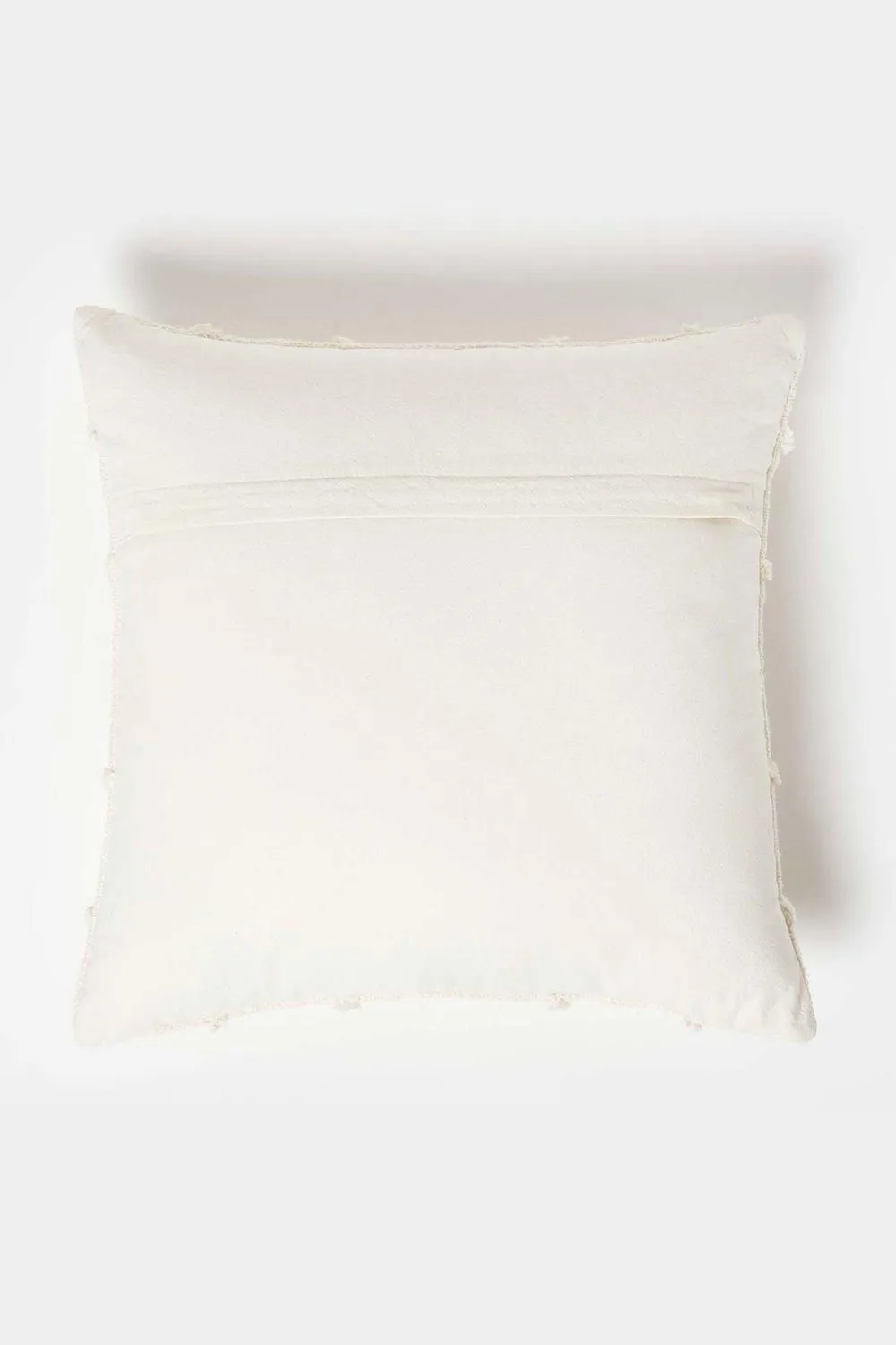 Homescapes Geometric Tufted Cotton Cushion in Natural 3