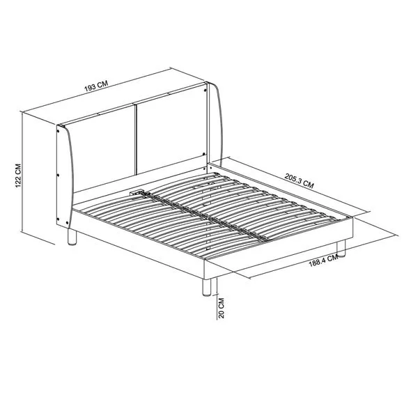 Bentley Designs Vega Knotty Oak Upholstered Bed Frame 6