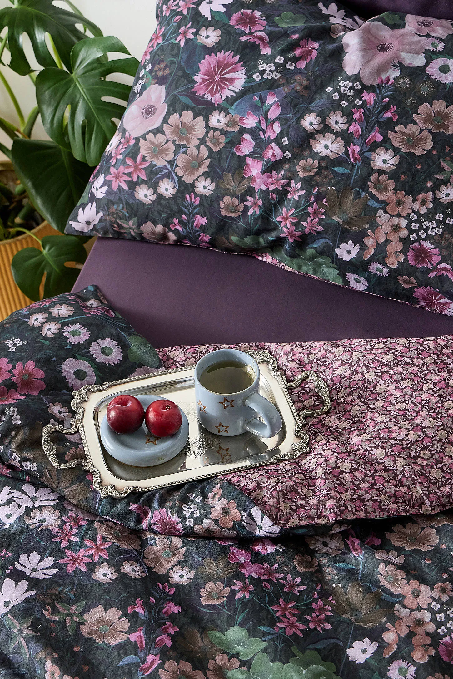 Purple Marti Floral Duvet Set - Purple Single 4