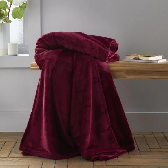 Catherine Lansfield Raschel Velvet Touch Throw Blanket 130cm x 170cm