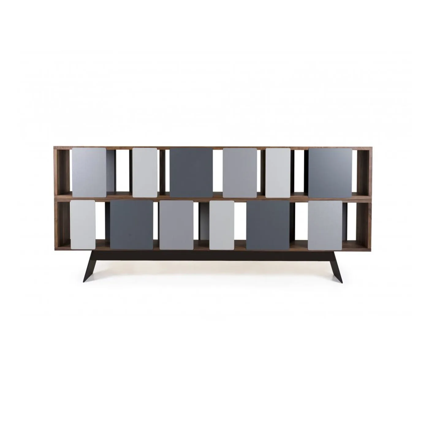 Heal's Different Trains Wide 2-Tier Cabinet in Walnut 2