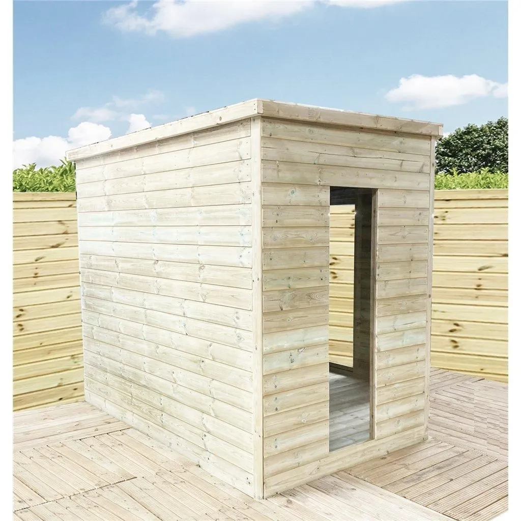 Marlborough 16 x 16 Corner Pressure Treated Pent Summerhouse in Natural 3