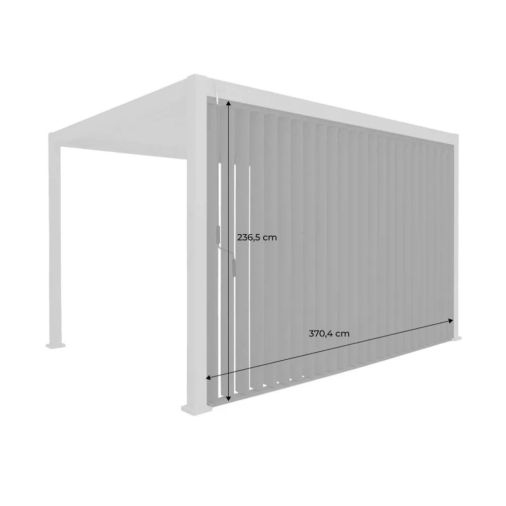 sweeek Vertical adjustable louver panel 4m for Triomphe pergola 4x3m in White 5