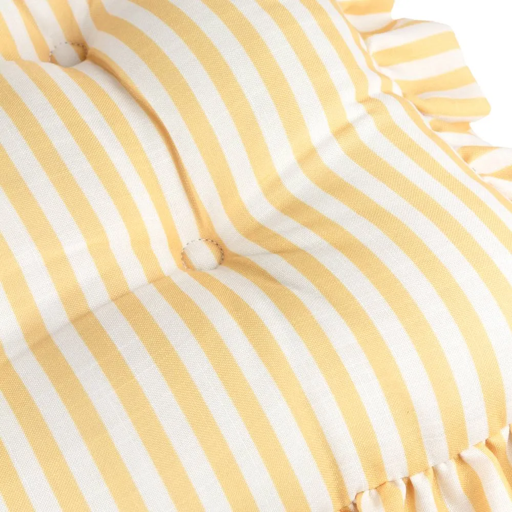 Wylder Millie Ruffle 2 Pack Indoor/Outdoor Seat Pads in Yellow 5