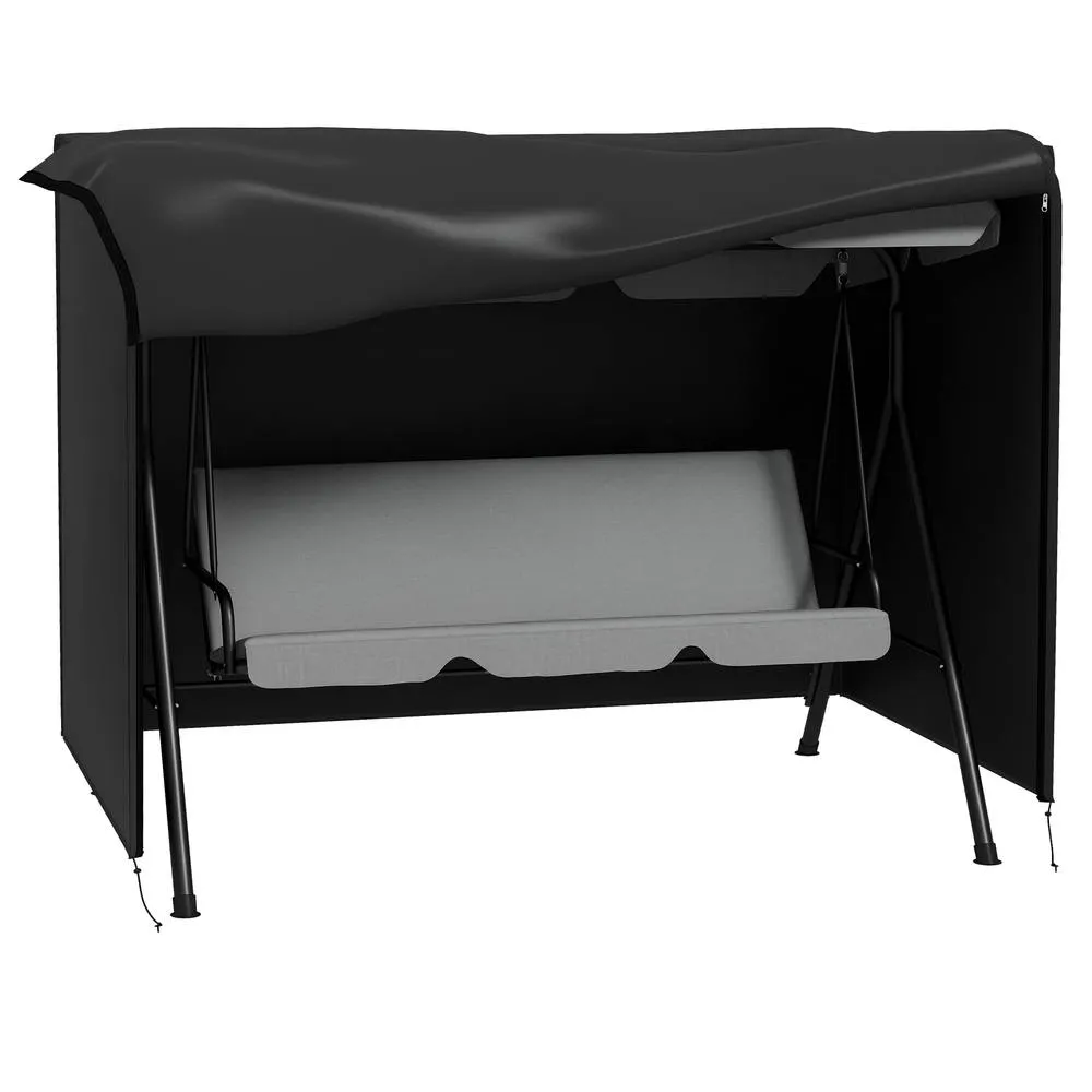 OUTSUNNY Garden Furniture Protector Patio Swing Chair Cover Black 2