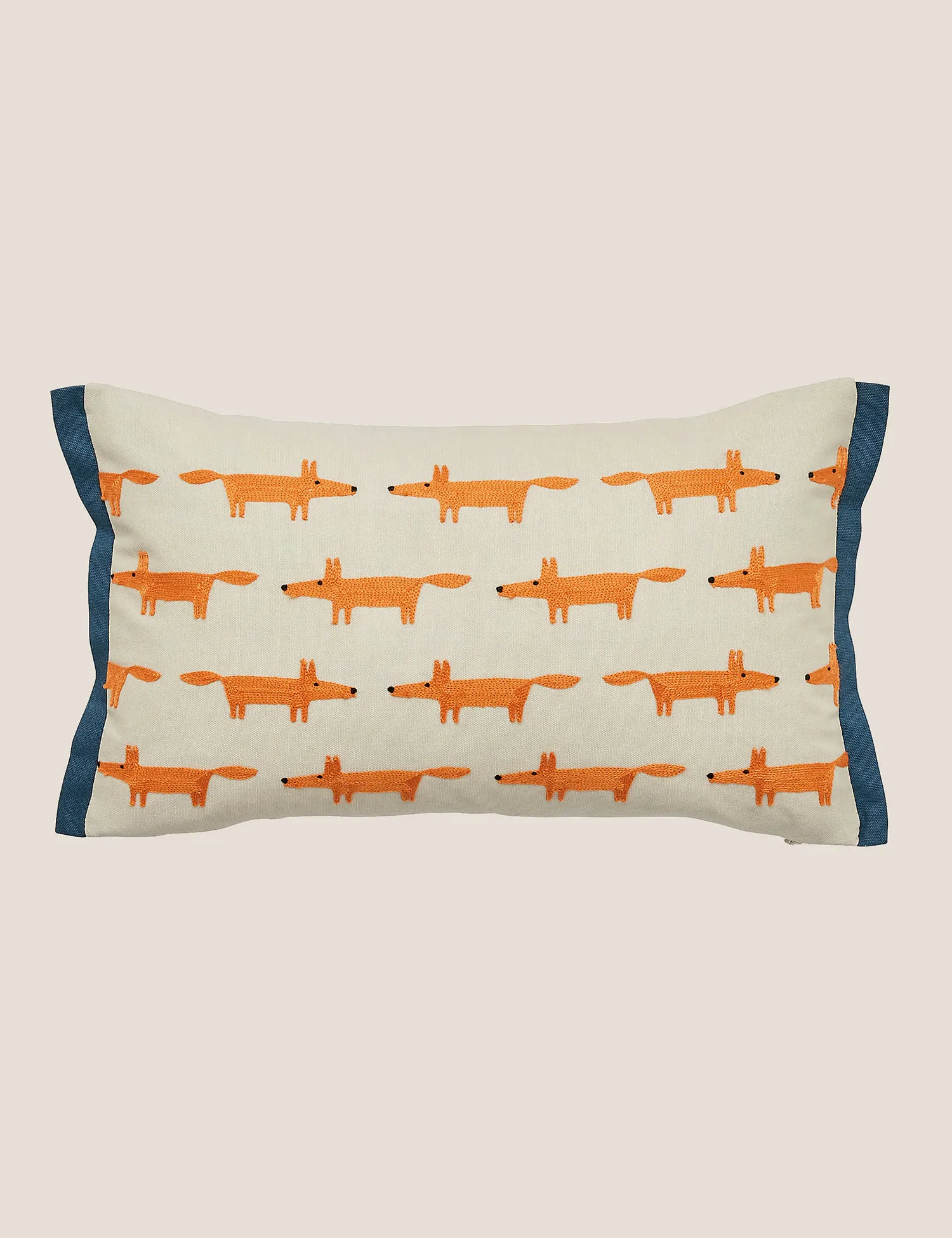 M&S Scion Pure Brushed Cotton Mr Fox Bolster Cushion