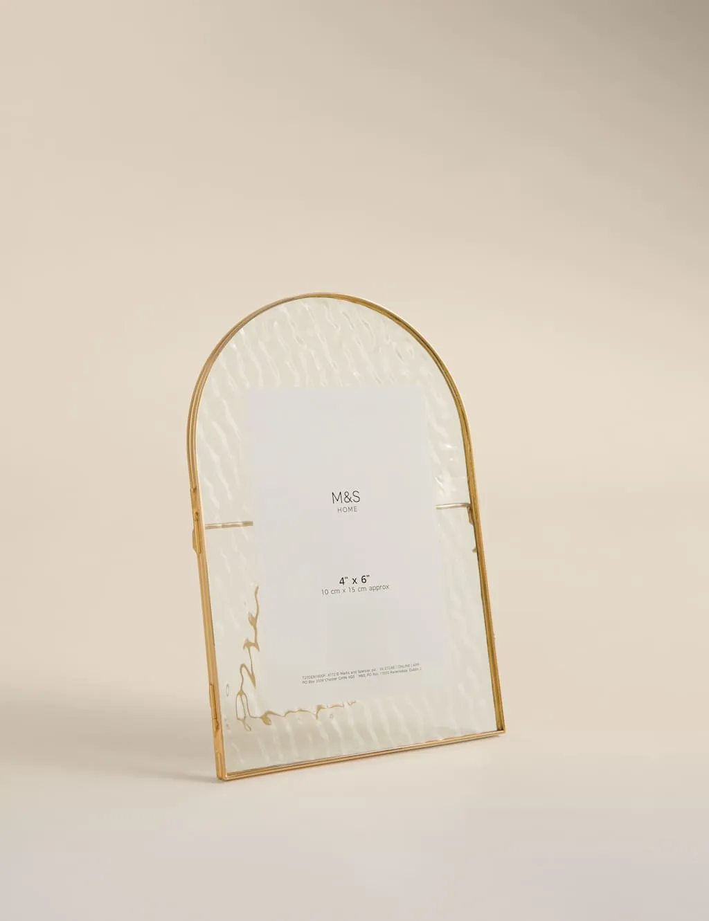 M&S Arch Mottled Photo Frame 4x6 inch Gold