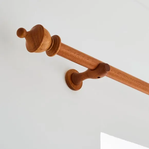 Sherwood Urn Wood Curtain Pole 1