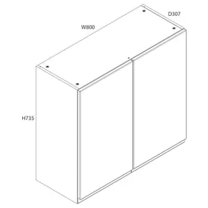 Wickes Madison Grey Wall Unit - 800mm 2