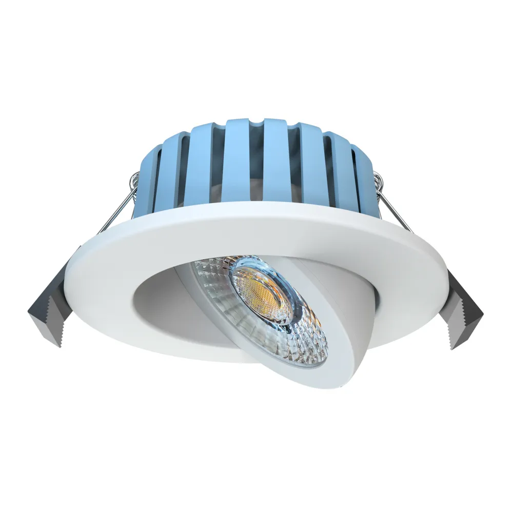 Hudson 7 Watt LED Adjustable IP65 Colour Changing Downlight, White 1