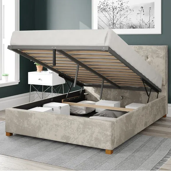 Presley Mirazzi Velvet Ottoman Bed Frame 2