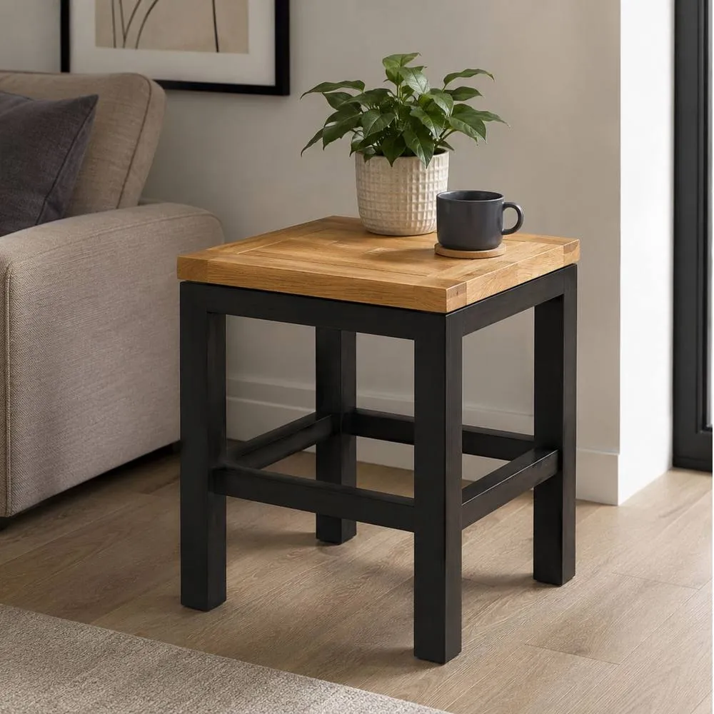 netfurniture Antarctic Low Kitchen Bar Stool - Fixed Height Fully Assembled in Black 2