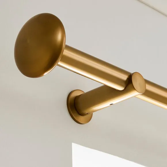 Pebble Fixed Metal Curtain Pole with Rings 3