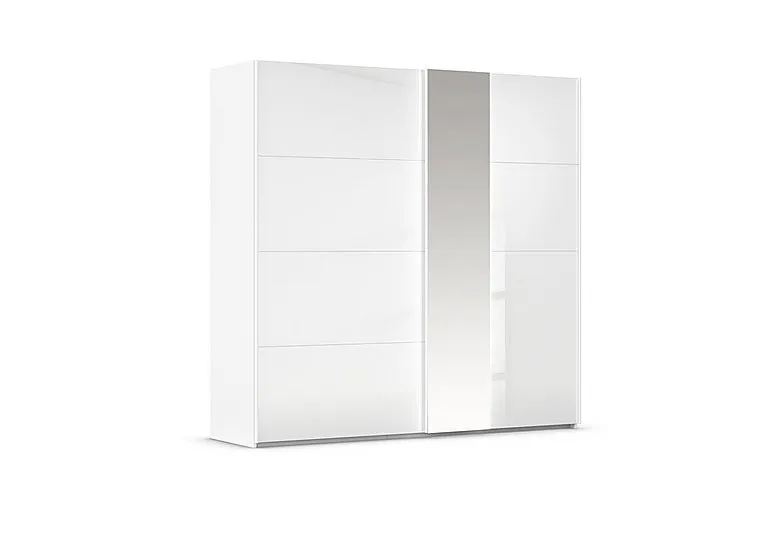 Cairns 226cm 2 Door Sliding Wardrobe with External Lights - White