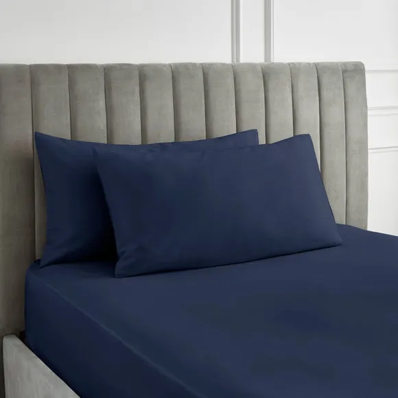 Hotel 230 Thread Count 100% Cotton Sateen Large Standard Pillowcase Pair